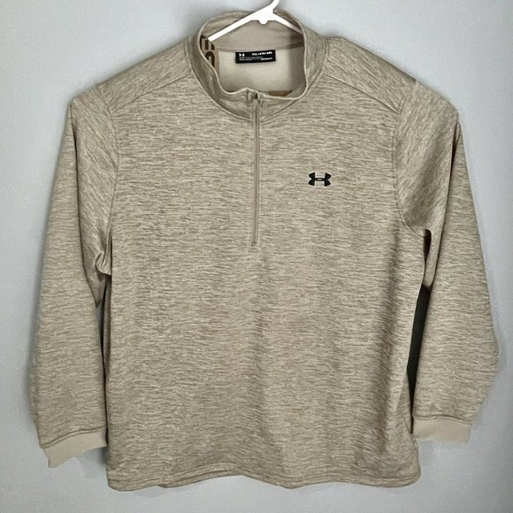 Under Armour Other - Men’s 4XL Under Armour Quarter Zip Cold Gear Loose Fit Pullover Beige